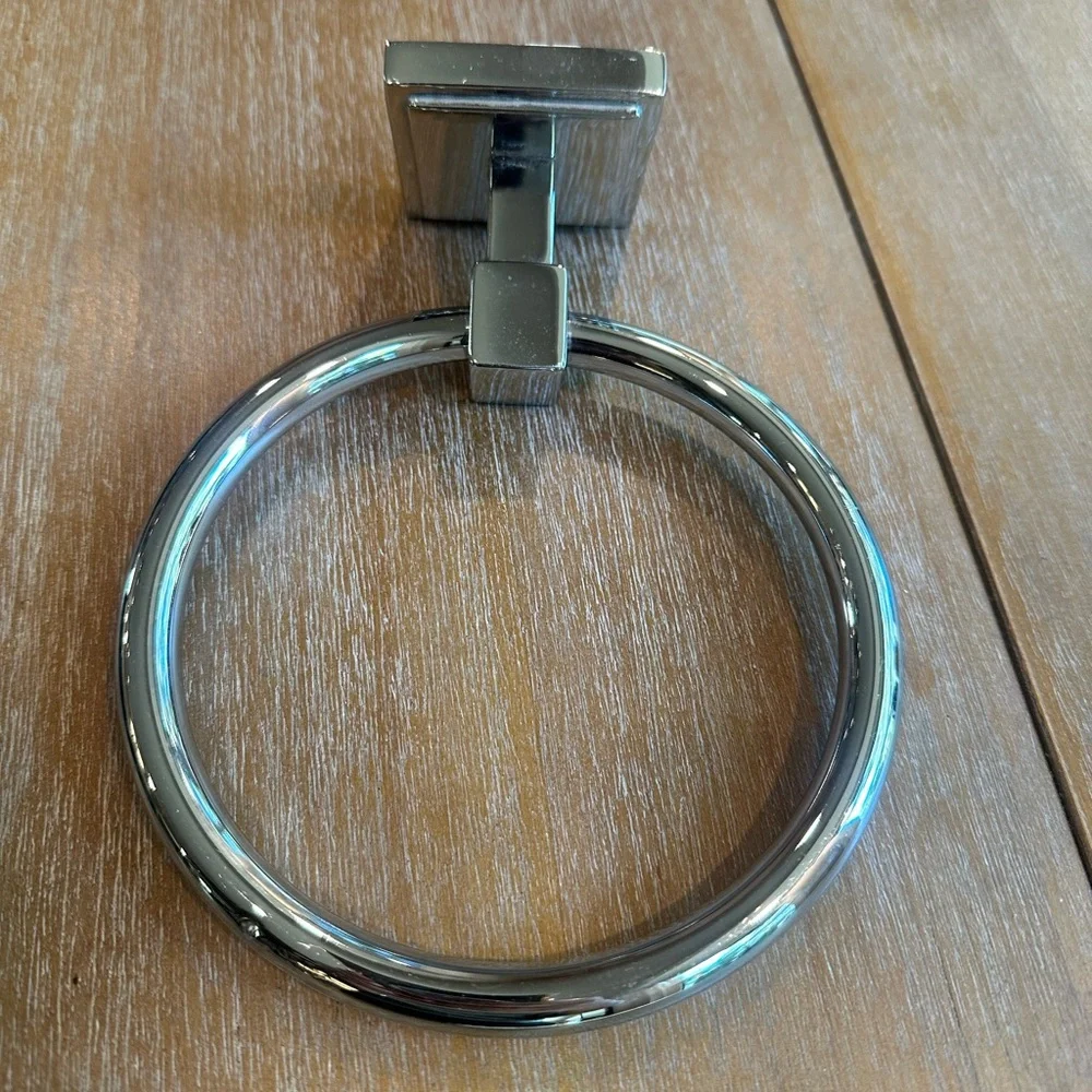 Pottery Barn Modern Chrome Towel Ring